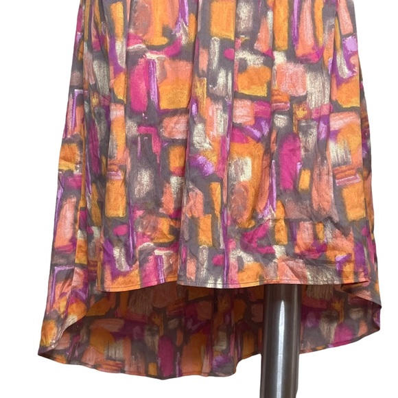 Band Of Gypsies Midi Length High-Low Wide Strap Smocked Back Dress Sz Md - Picture 7 of 11